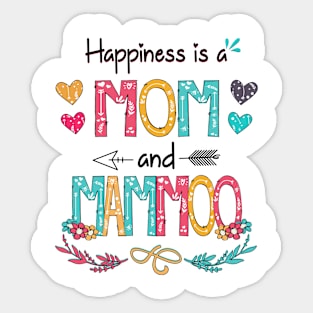 Happiness Is A Mom And Mammoo Wildflower Happy Mother's Day Sticker